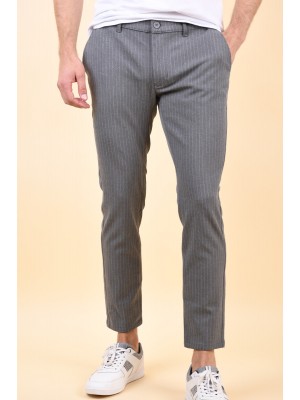 Pantaloni Barbati Only&Sons Mark Stripe Light Grey Melange